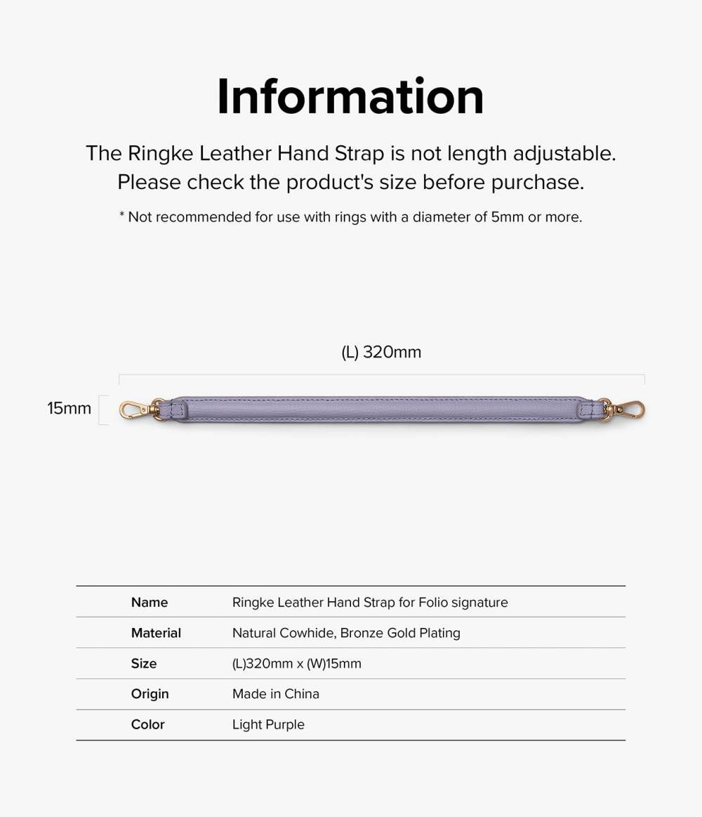 Leather Hand Strap Para Folio Signature
