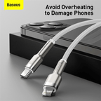 Cable Baseus Cafule Series Metal Data Cable Type-C to Lightning 20W 1M
