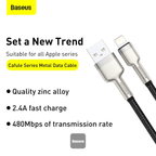 Cable Baseus Cafule Series Metal Data Cable USB A to Lightning 1m