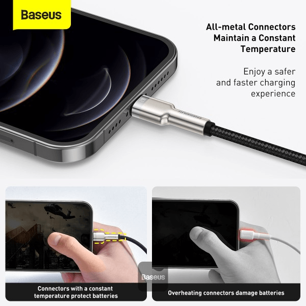Cable Baseus Cafule Series Metal Data Cable USB A to Lightning 1m