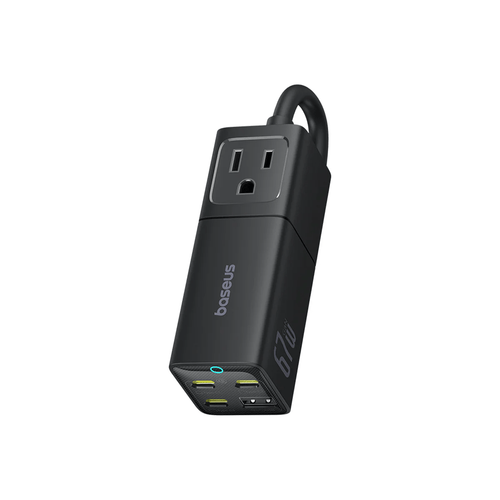 Cubo de Carga 67W - Baseus Power Combo Mini Power Strip - Cosmic Black