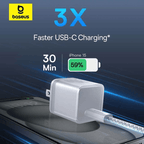Cargador Cable y Cubo - Baseus 30W GAN5S Carga Rápida