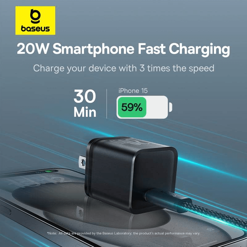 Cable y Cubo - Baseus GaN5S Fast Charger 20W US - Black