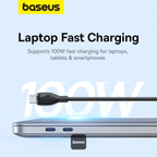 Cable Tipo C a C 1.2m - Baseus Pudding Series Fast Charging Cable 100W - Cluster Black