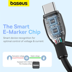 Cable Tipo C a C 1.2m - Baseus Pudding Series Fast Charging Cable 100W - Cluster Black