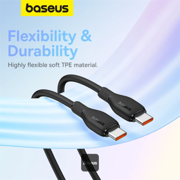 Cable Tipo C a C 1.2m - Baseus Pudding Series Fast Charging Cable 100W - Cluster Black