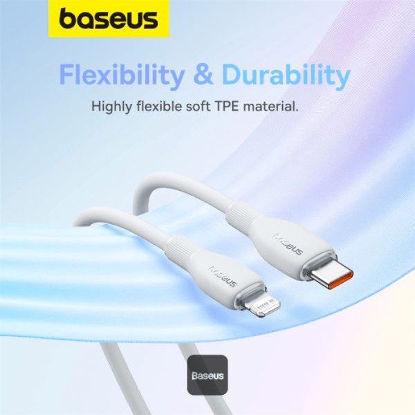 Cable Tipo C a Lightning 2m - Baseus Pudding Series Fast Charging 20W - Stellar White