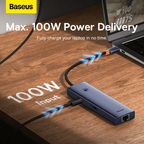 Adaptador - Baseus UltraJoy Series 6-Port HUB Docking Station - Gray