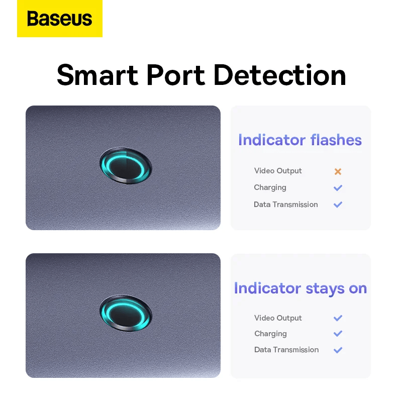 Adaptador - Baseus UltraJoy Series 6-Port HUB Docking Station - Gray