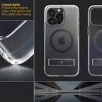 Estuche para iPhone 15 Pro Max Caseology - Capella Mag Kickstand Clear