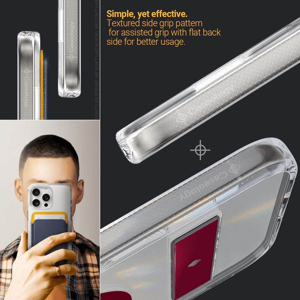 Estuche para iPhone 15 Pro Max Caseology - Capella Mag Kickstand Clear
