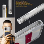 Estuche para iPhone 15 Pro Max Caseology - Capella Mag Kickstand Clear