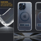 Estuche para iPhone 15 Pro Max Caseology - Capella Mag Kickstand Clear