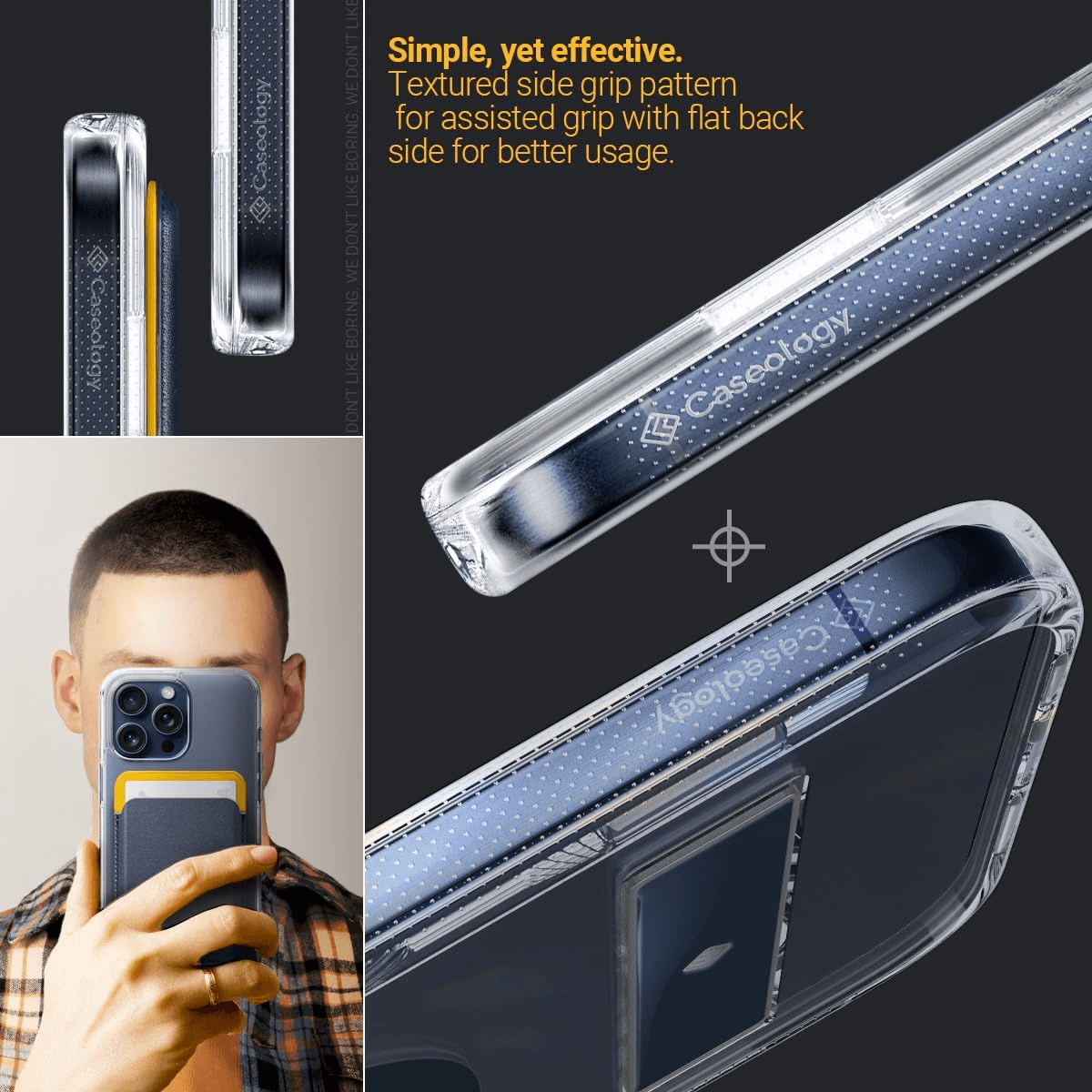 Estuche para iPhone 15 Pro Max Caseology - Capella Mag Kickstand Clear