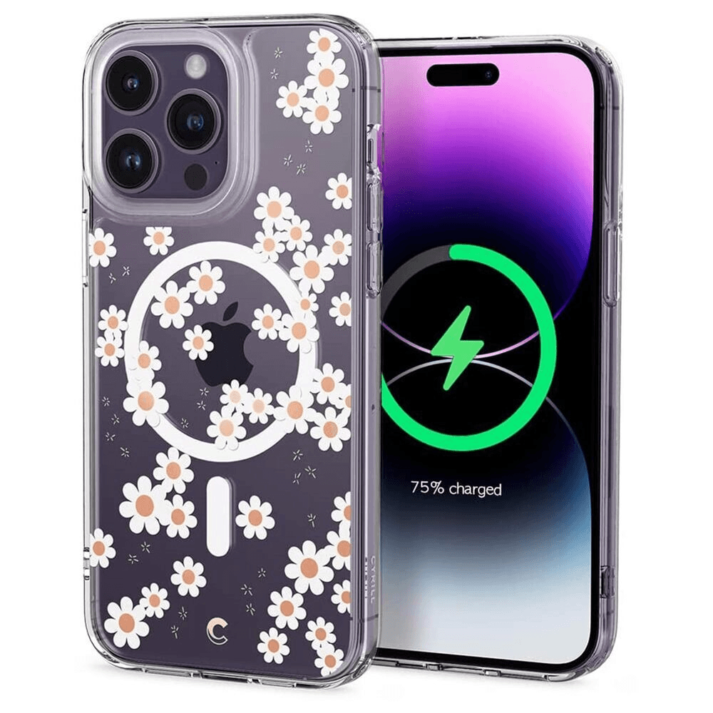 Estuche para iPhone 14 Pro - Cyrill Cecile Mag - White Daisy
