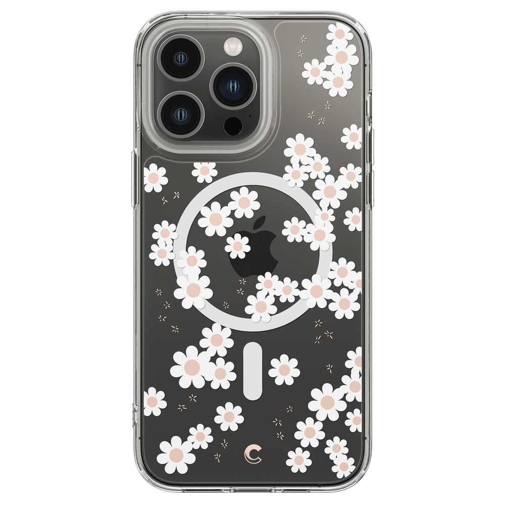 Estuche para iPhone 14 Pro - Cyrill Cecile Mag - White Daisy