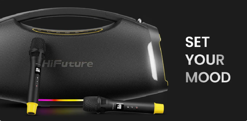 Bocina con Micrófono - HiFuture Boombeat Outdoor - Black