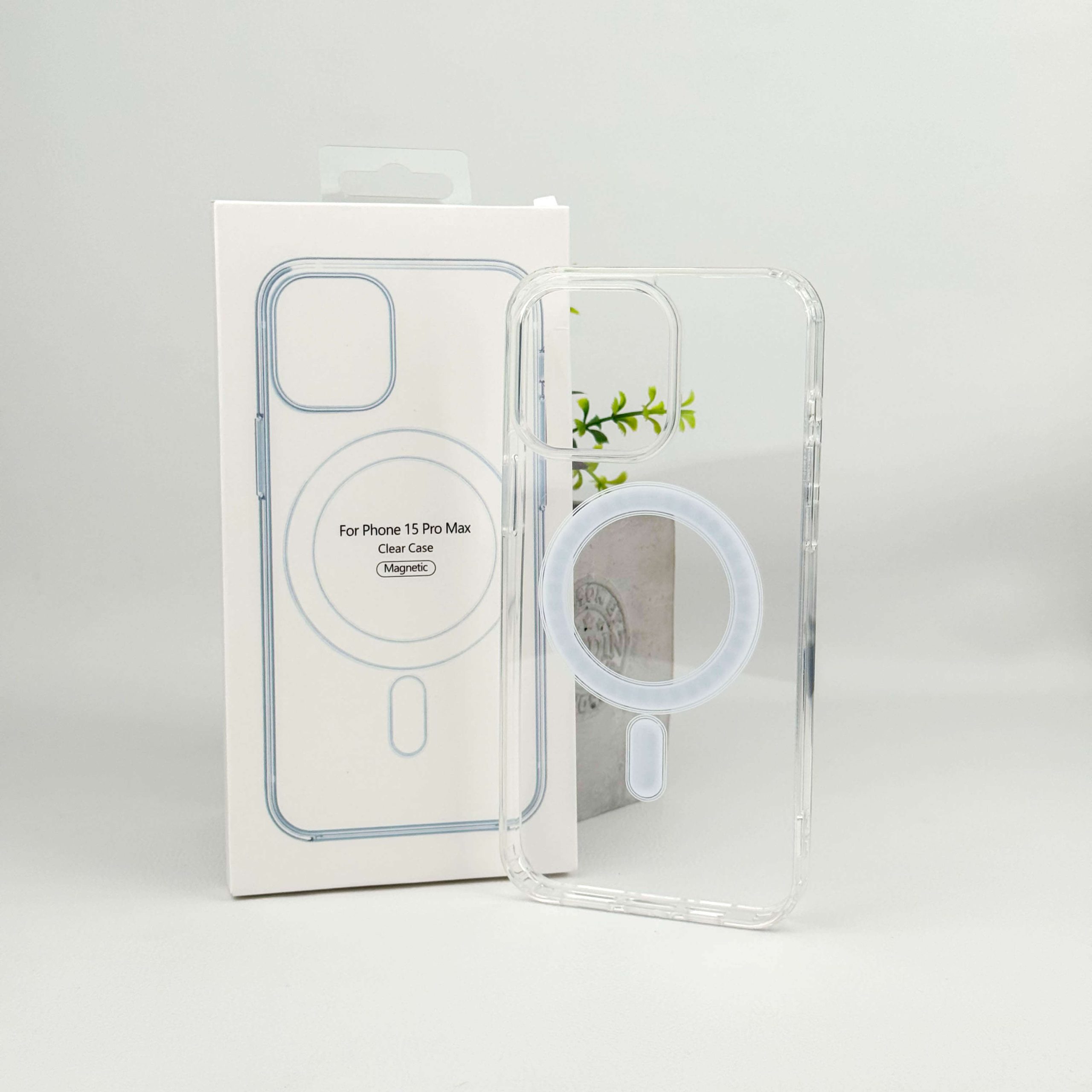 Estuche para iPhone 15 Pro Max - Transparente Magnético