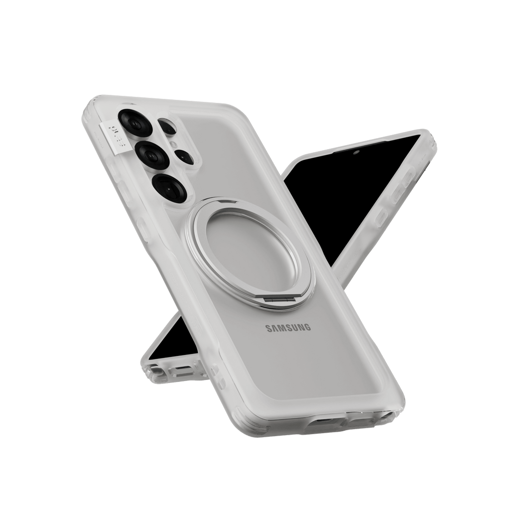 Estuche para Galaxy S25 Ultra - Ples Arche Mag Stand Matt - Clear/Silver