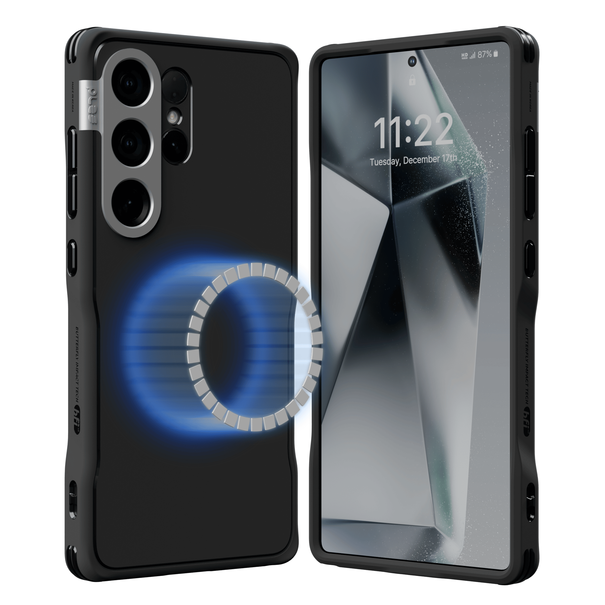 Estuche para Galaxy S25 Ultra - Ples Pabl Magnetic - Black/Silver