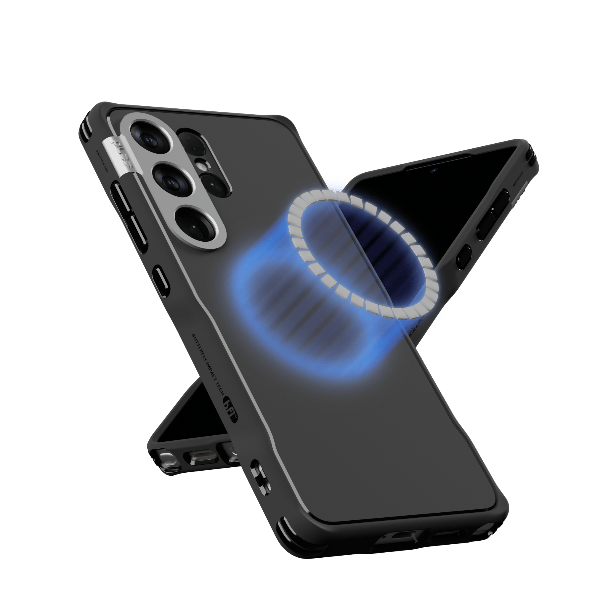Estuche para Galaxy S25 Ultra - Ples Pabl Magnetic - Black/Silver