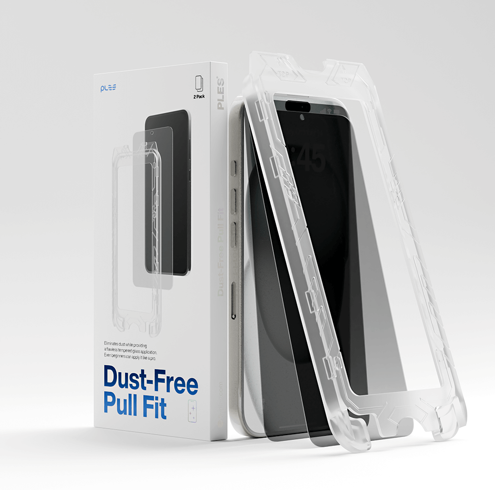 Protector de Pantalla para iPhone 16 Pro Max - Ples Dust-Free Easy Slide Guard Privacy Glass (Pack de 2)