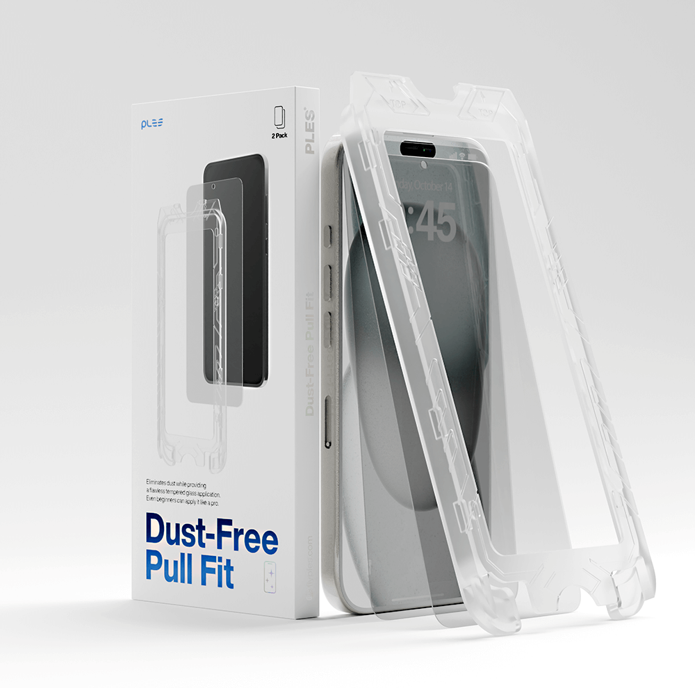 Protector de Pantalla para iPhone 16 Pro Max - Ples Dust-Free Easy Slide Guard Tempered Glass (Pack de 2)
