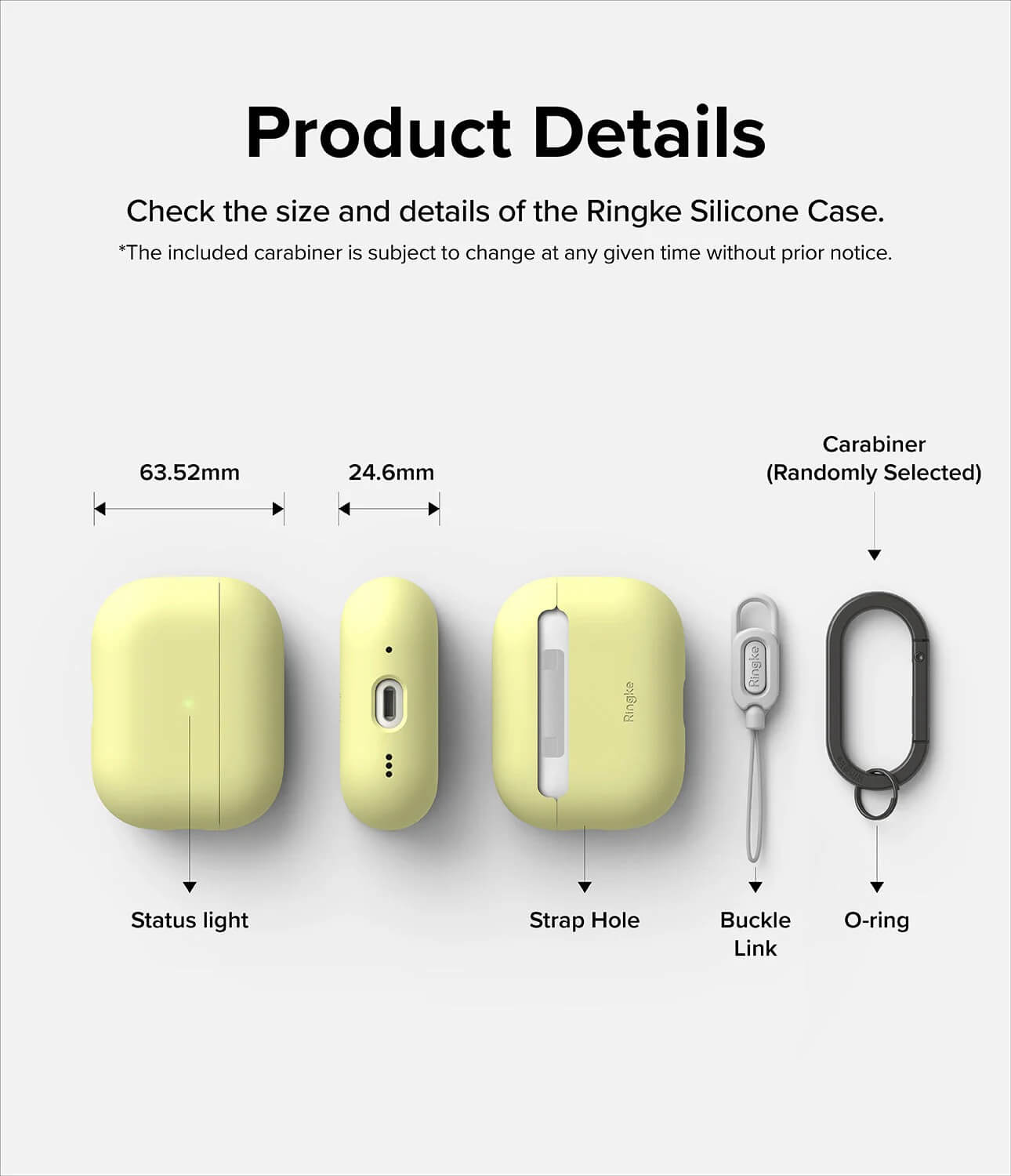 Estuche para AirPods 2 Pro - Ringke Silicone - Mellow Yellow