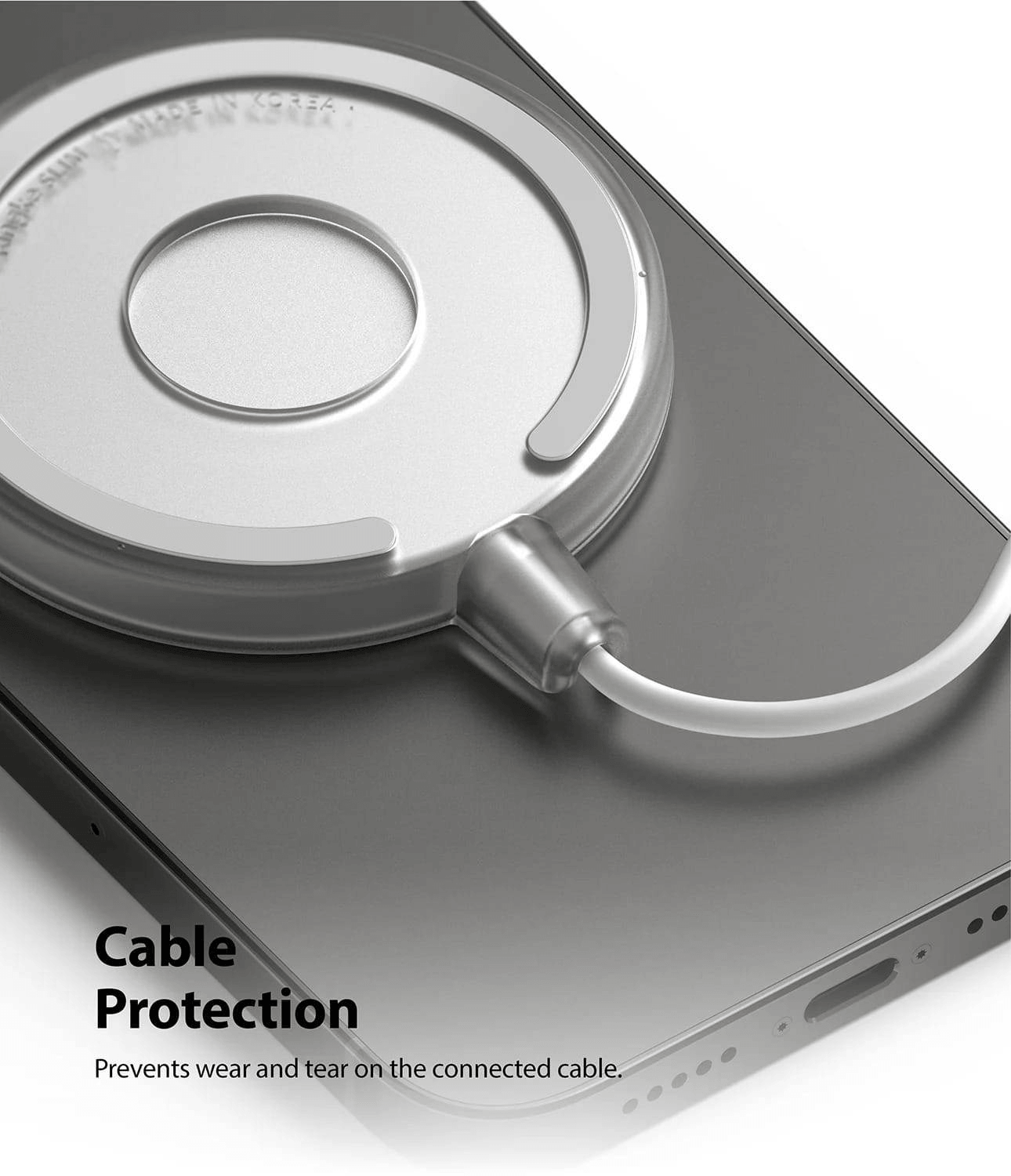Estuche para Cargador de AirTag - Ringke MagSafe Charger Slim - Matte Clear