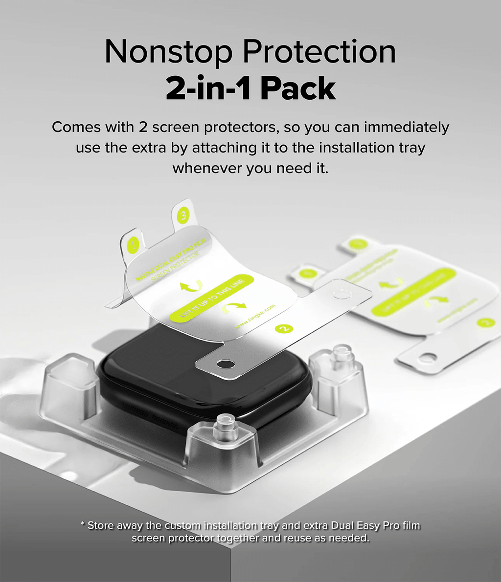 Protector de Pantalla para Apple Watch - Ringke Dual Easy Pro (Pack de 2)