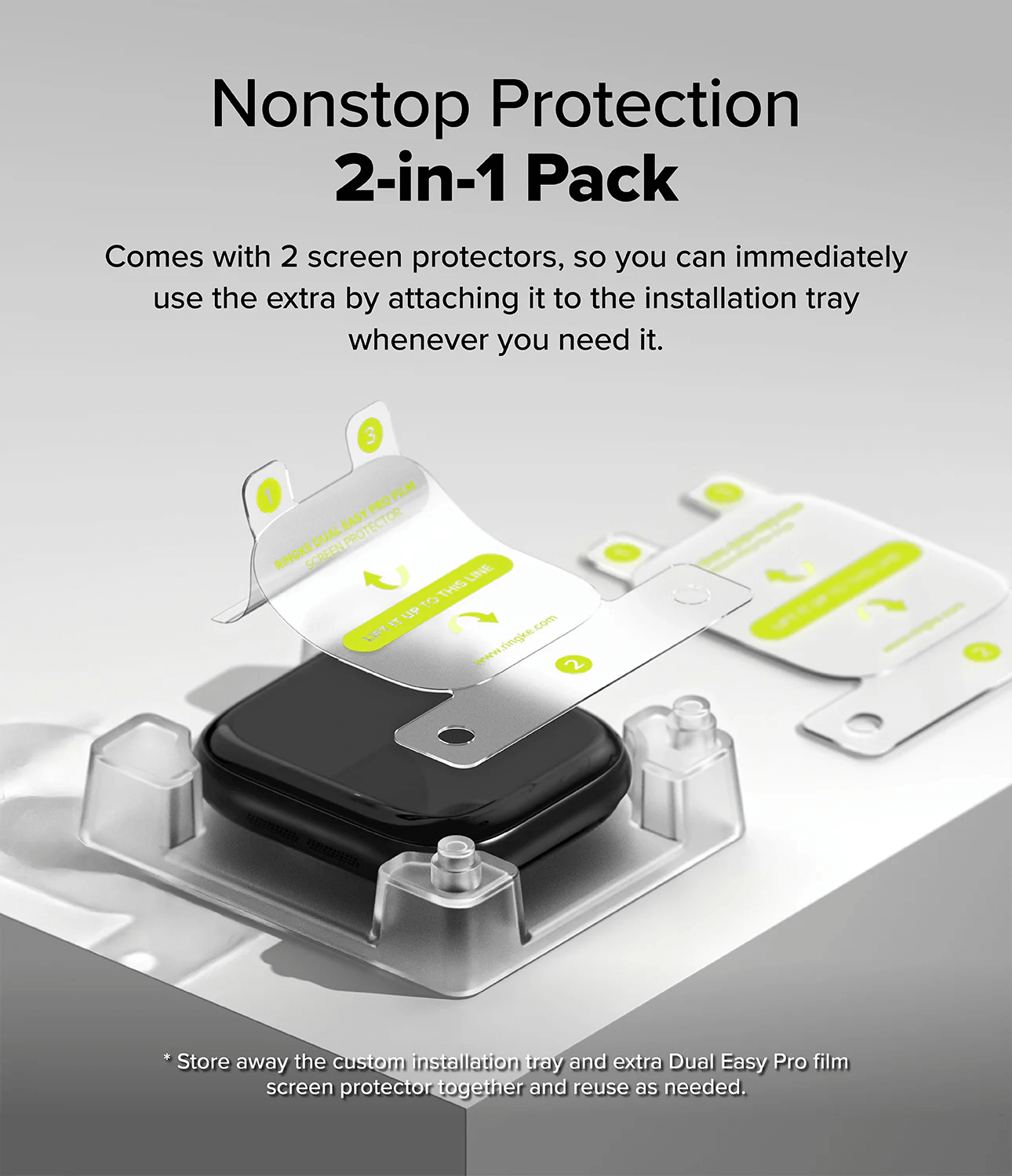Protector de Pantalla para Apple Watch - Ringke Dual Easy Pro (Pack de 2)