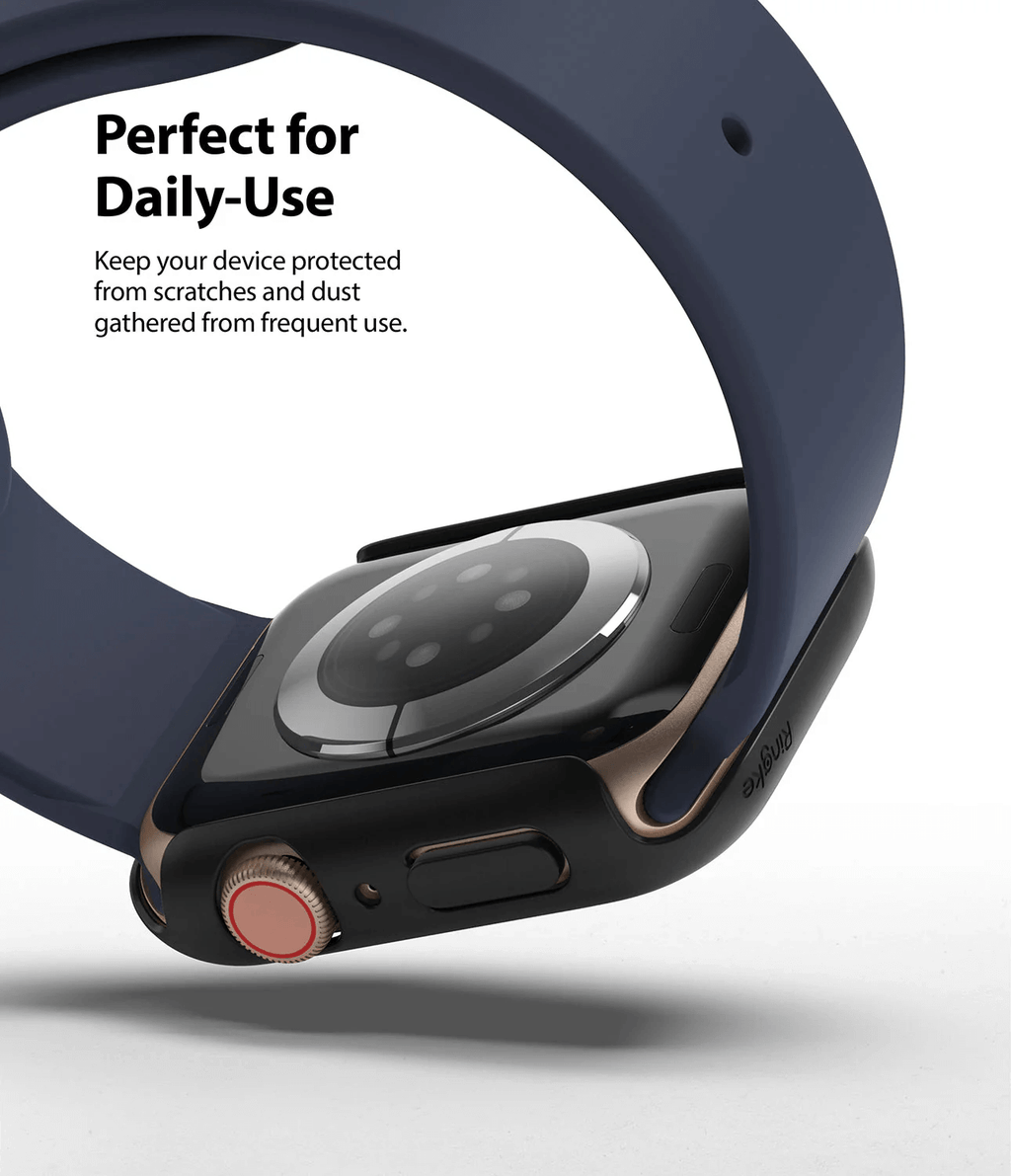Estuche para Apple Watch - Ringke Slim Clear + Matte Black 45mm