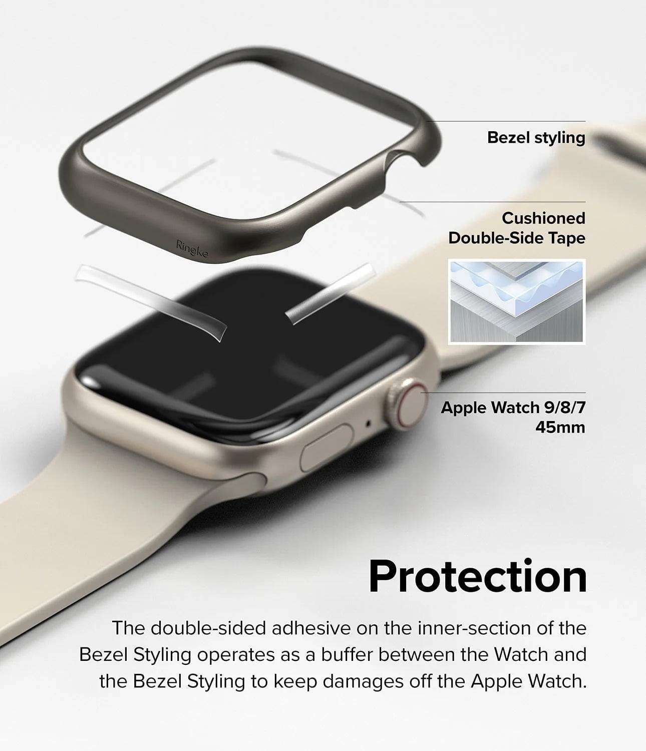 Estuche para Apple Watch - Ringke Bezel Styling Glossy Black (03)