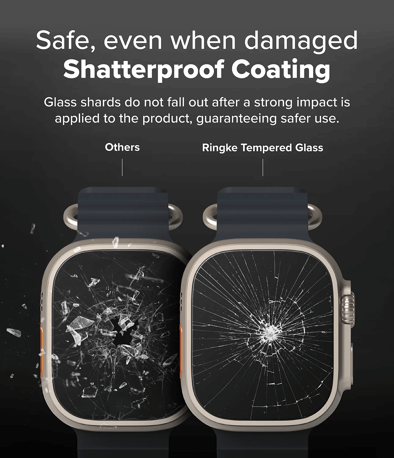 Protector de Pantalla para Apple Watch Ultra - Ringke Easy Slide Tempered Glass (Pack de 2)