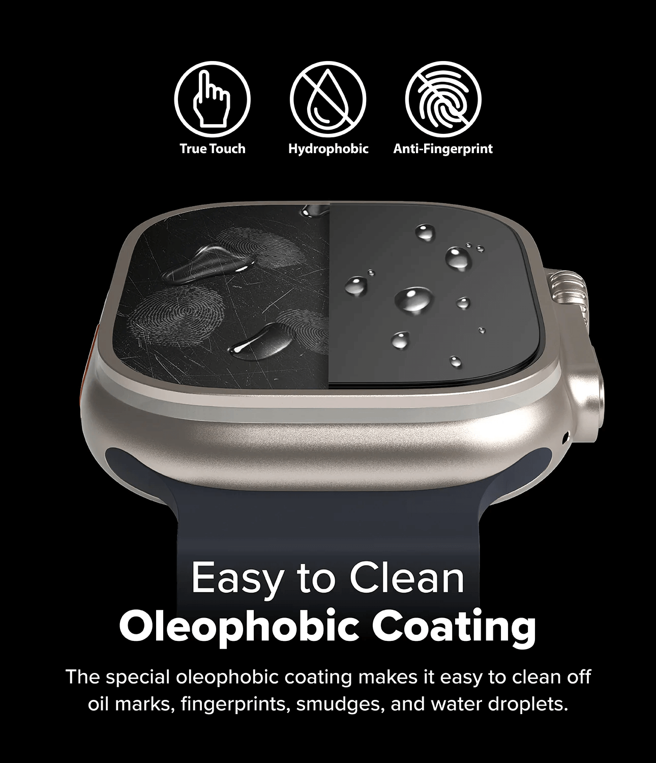 Protector de Pantalla para Apple Watch Ultra - Ringke Easy Slide Tempered Glass (Pack de 2)
