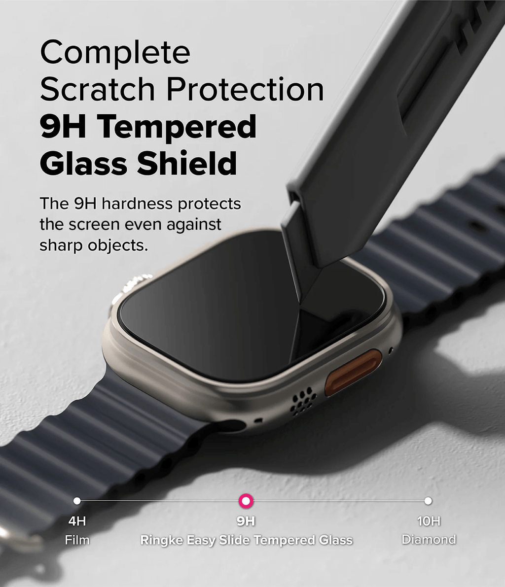 Protector de Pantalla para Apple Watch Ultra - Ringke Easy Slide Tempered Glass (Pack de 2)