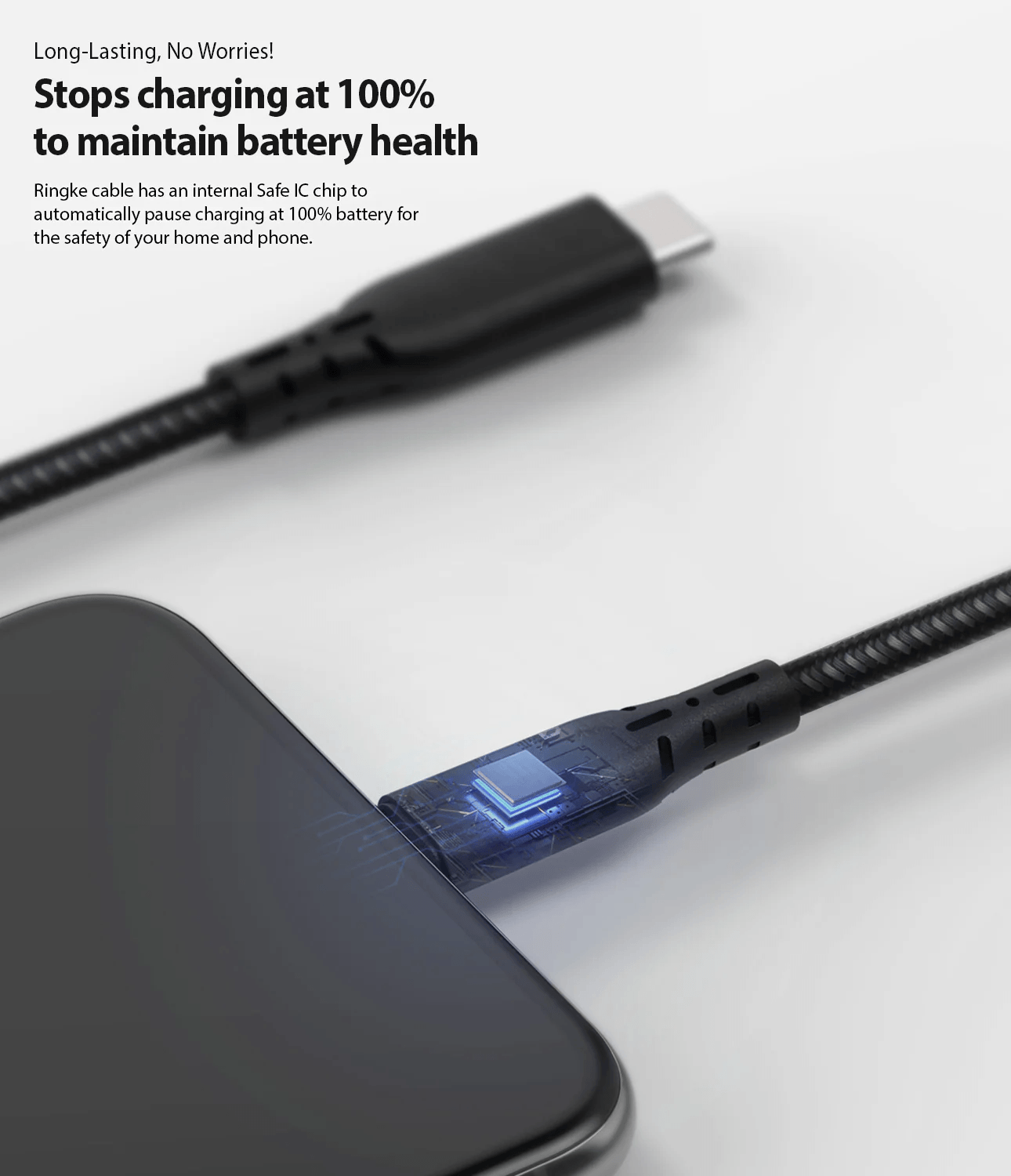 Cable - Ringke Tipo C a Lightning - Black