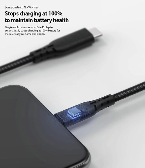 Cable - Ringke Tipo C a Lightning - Black