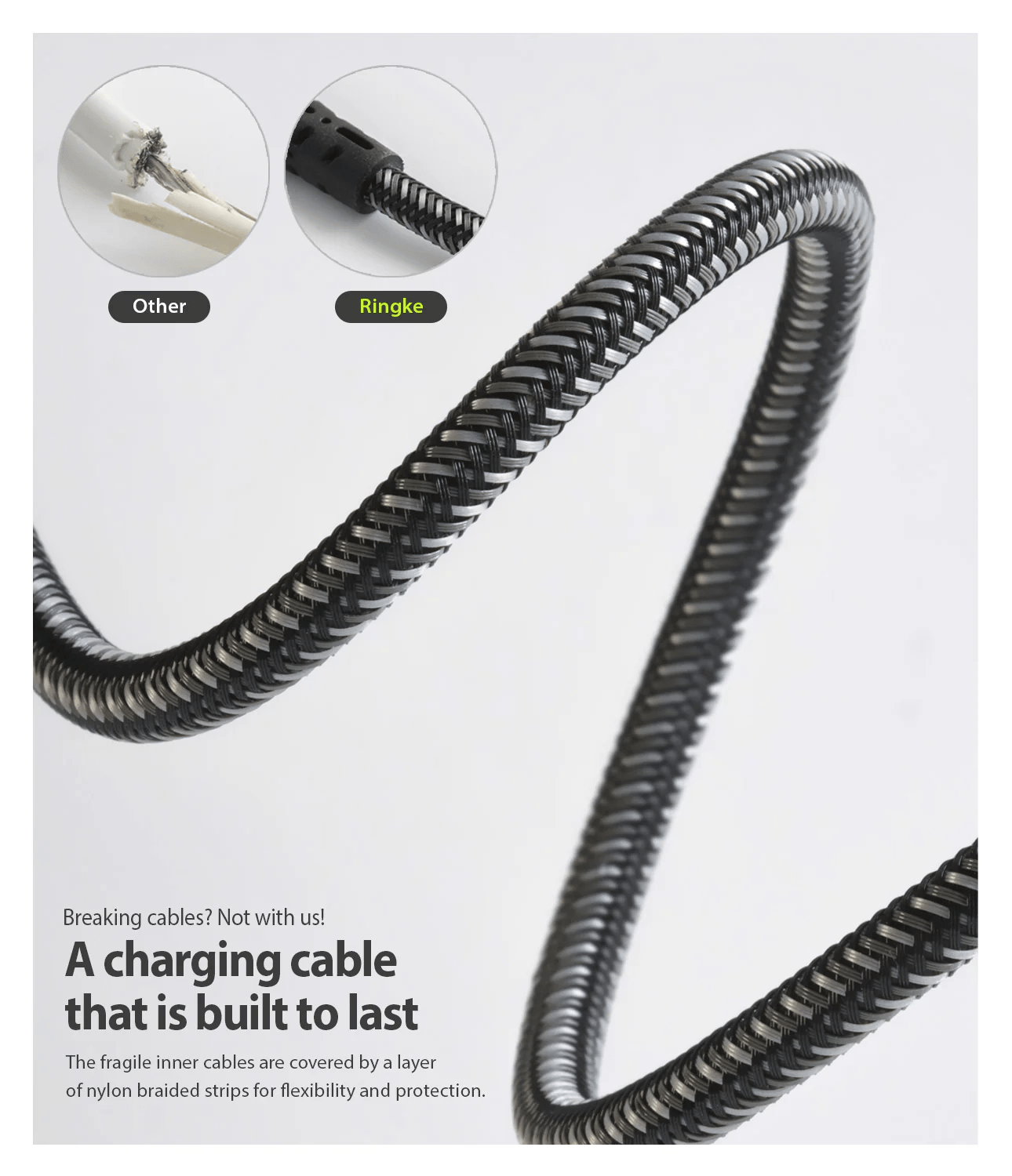 Cable - Ringke Tipo C a Lightning - Black