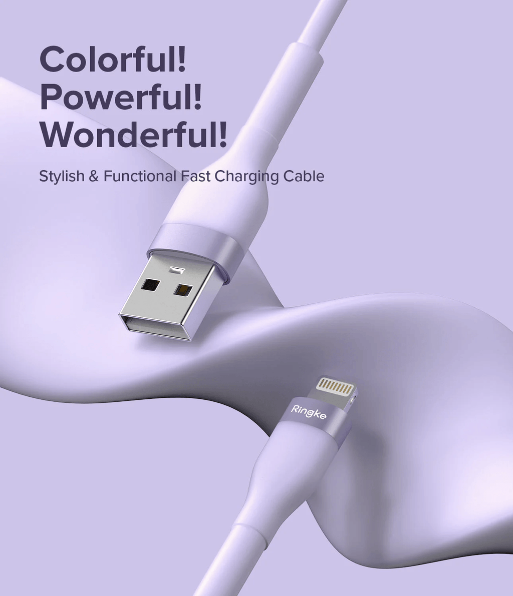 Cable USB A a Lightning 1.2m - Ringke Fast Charging Pastel Cable
