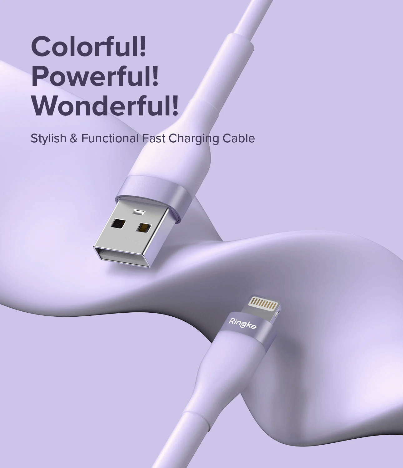 Cable USB A a Lightning 1.2m - Ringke Fast Charging Pastel Cable