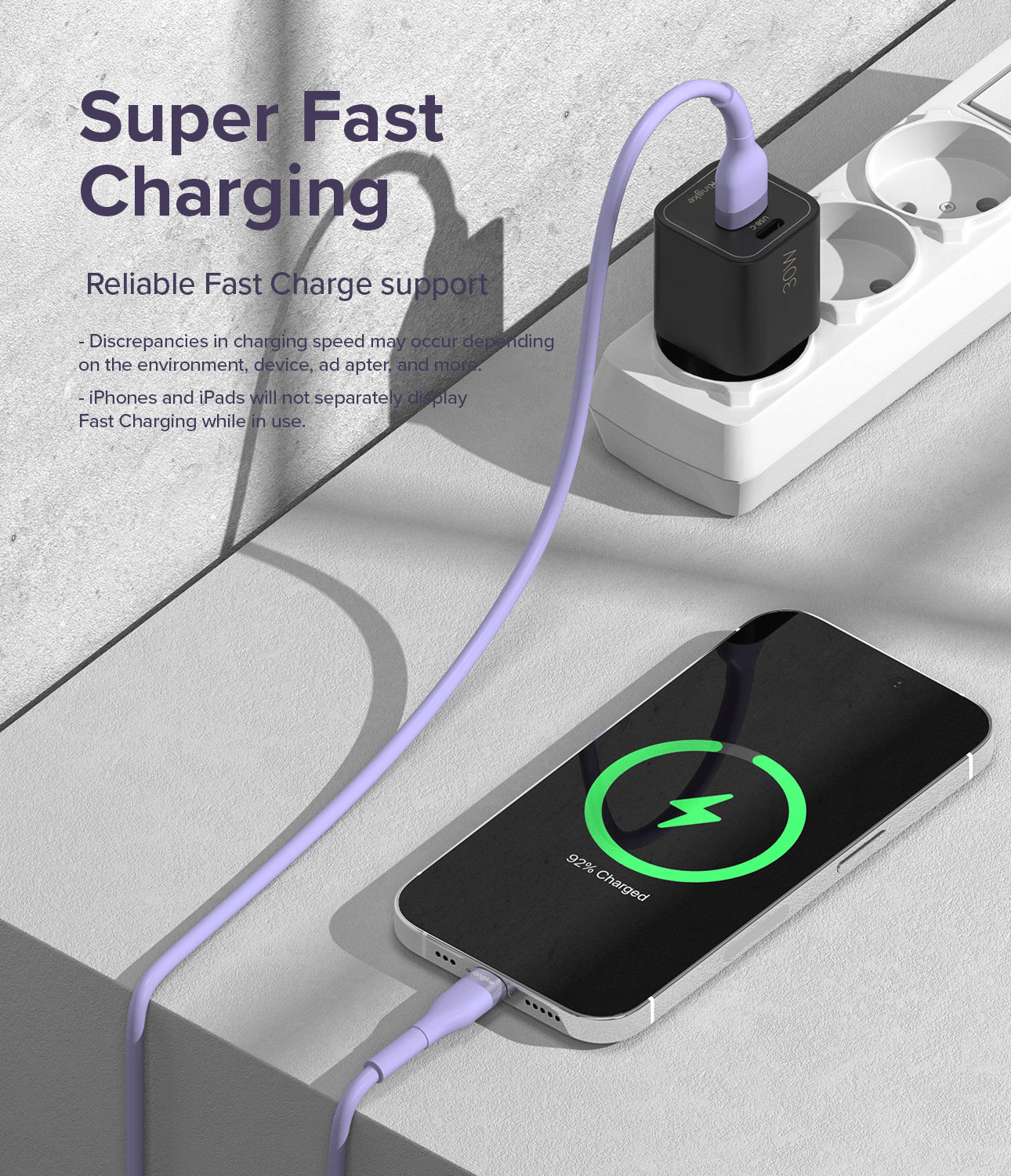 Cable USB A a Lightning 1.2m - Ringke Fast Charging Pastel Cable