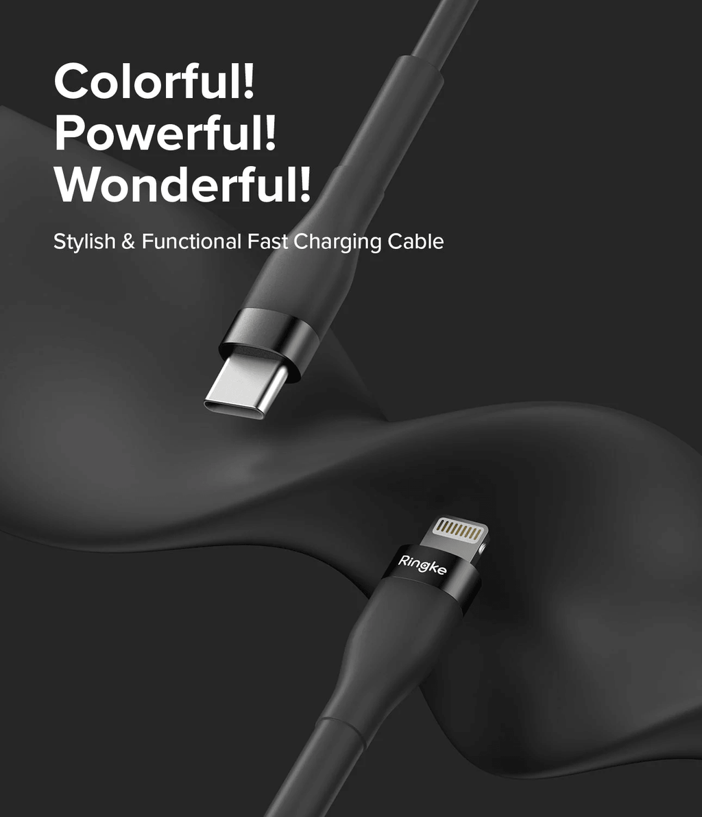 Cable C a Lightning - Ringke Fast Charging Pastel Cable 1.2m