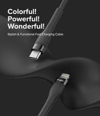 Cable C a Lightning - Ringke Fast Charging Pastel Cable 1.2m