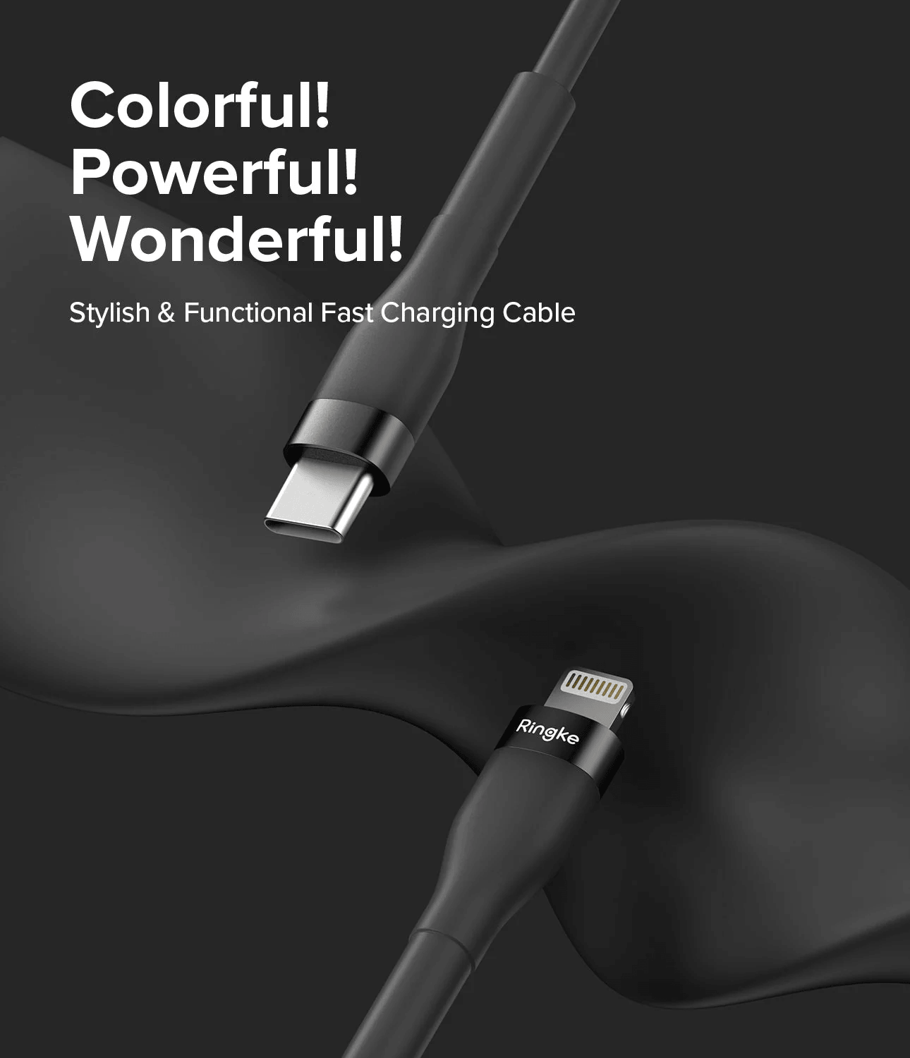 Cable C a Lightning - Ringke Fast Charging Pastel Cable 1.2m
