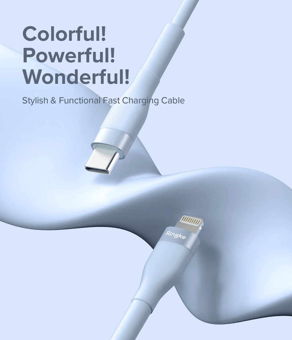 Cable Tipo C a Lightning 2m - Ringke Fast Charging Pastel Cable