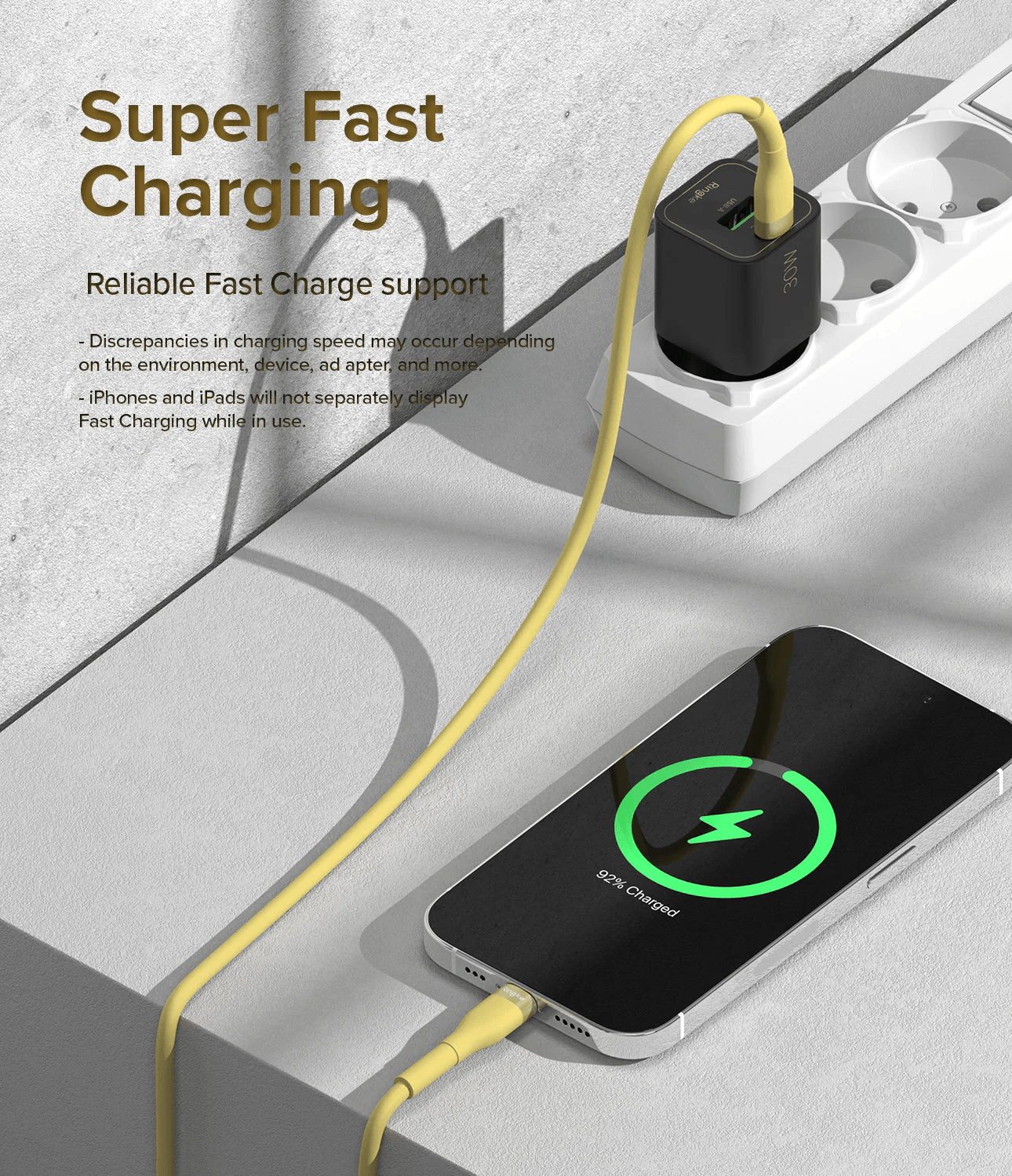 Cable Tipo C a Lightning 2m - Ringke Fast Charging Pastel Cable