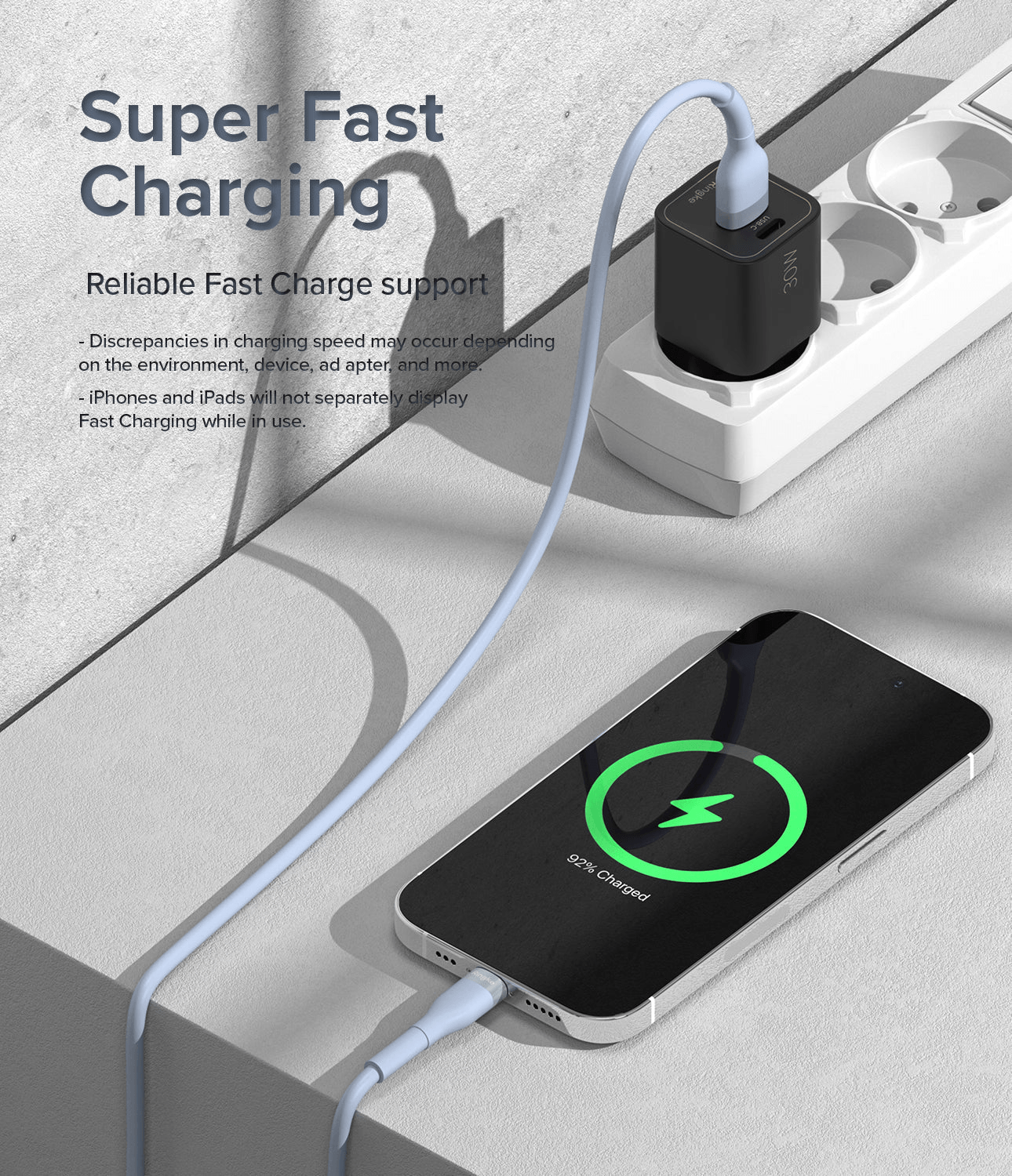 Cable USB A a Lightning 2m - Ringke Fast Charging Pastel Cable
