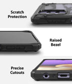Estuche para Galaxy A32 - Ringke Fusion-X Camo Black