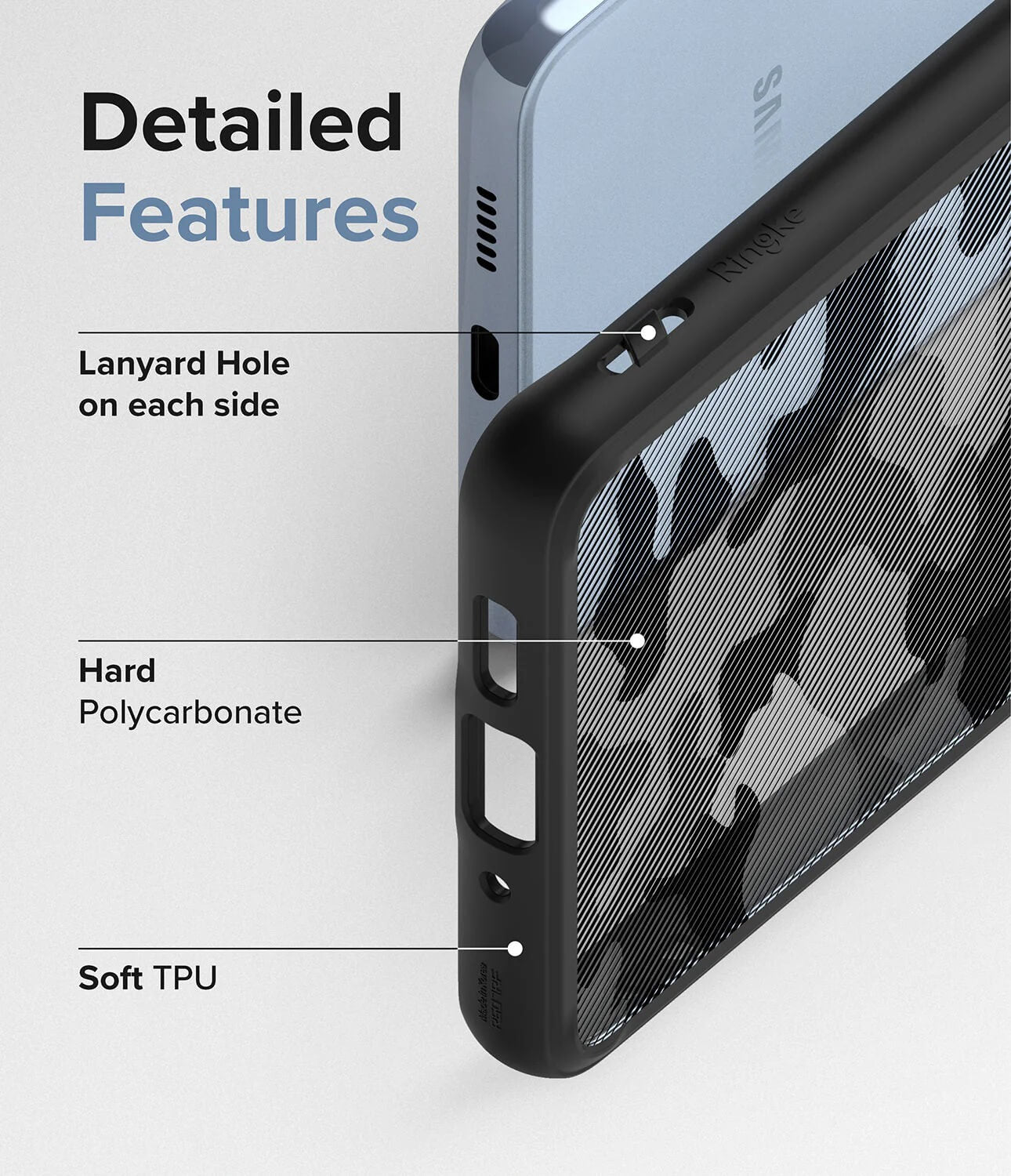Estuche para Galaxy A53 5G - Ringke Fusion Matte Camo Black